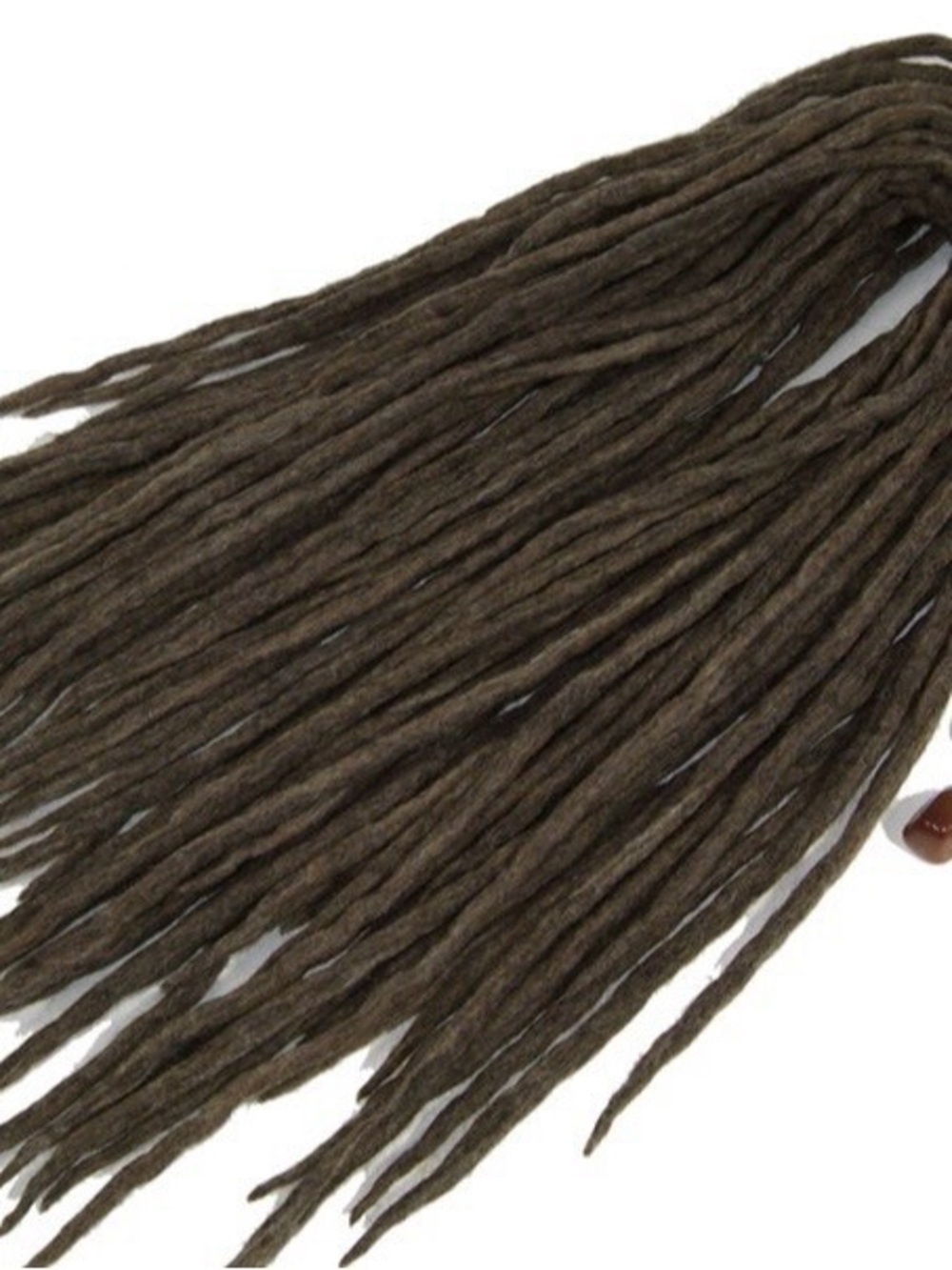 Wool Dreadlock Hair DE Extensions - Mix Brown